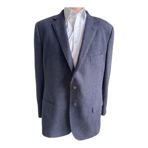 Brooks Brothers Fitzgerald Blazer Sport Coat Soft Navy Wool Flannel 50L